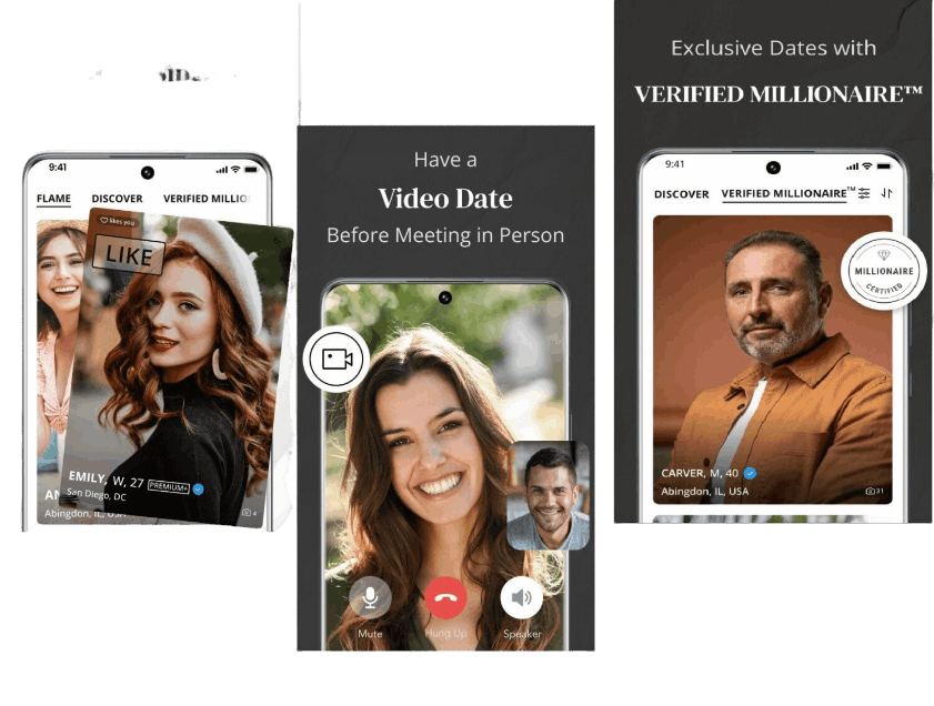 millionaire dating app